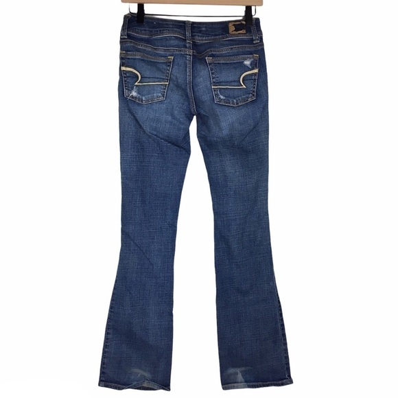 AMERICAN EAGLE OUTFITTERS Jeans Kick Boot Cut Super Stretch Denim Size 0 Regular - Picture 4 of 13
